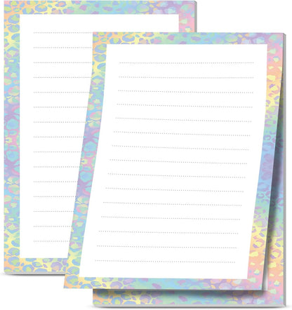 2 Pack Sticky Notes 4x6 in, Funny Large Notepads with Lines, Cute Self-Stick Memo Note Pads for Office, Home, Meeting Luxury Boho Flowers