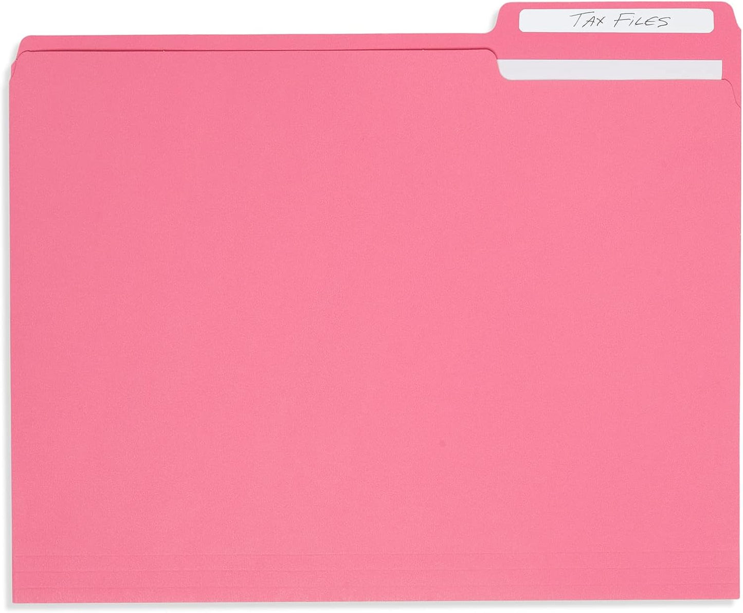 File Folder, 1/3 Cut Tab, Letter Size, Yellow, Great for Organizing and Easy File Storage, 100 Per Box