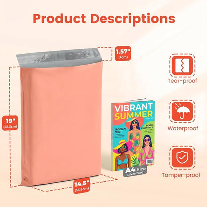 Metronic Poly Mailers 10x13 100 Pcs | Small Shipping Bags for Clothing | Mailing Bags for Small Business, Shipping Envelopes,Packing Bags in Black