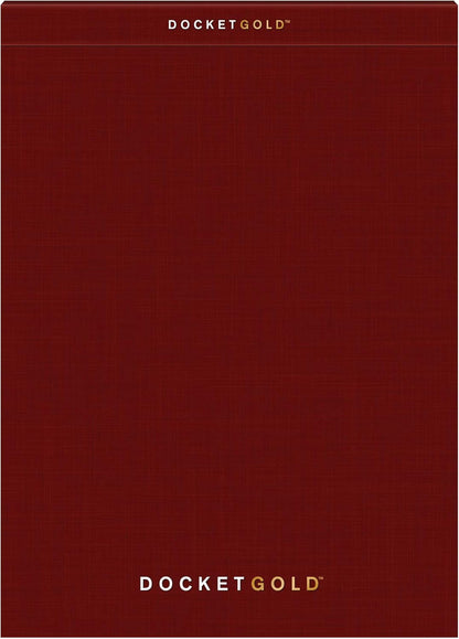 Tops Docket Gold Premium Weight Graph Paper, 8.5" x 11", 4 x 4 Graph Ruled on Front and 1/4" Narrow Ruled on Back, Reinforced Backing, Burgundy Cover, 80 Sheets per Pad (63752) (1 Count)