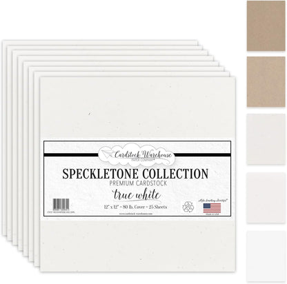 Cardstock Warehouse Speckletone Oatmeal Light Brown Card Stock Paper – 25 Sheets, 8.5 x 11", 80 lb/215 gsm – 100% Recycled, Premium Matte Finish for Cardmaking, Printing, Crafts & DIY Projects