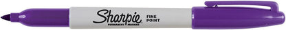 Sharpie Permanent Markers, Fine Point, Black, 12 Count