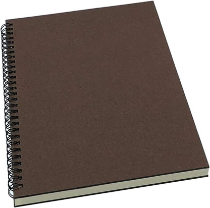 YUREE Spiral Notebook/Spiral Journal Lined, B5 Hard Kraft Cover Wire Bound Notebook Ruled, 70 Sheets (140 Pages), 10.5" x 7.3", Brown