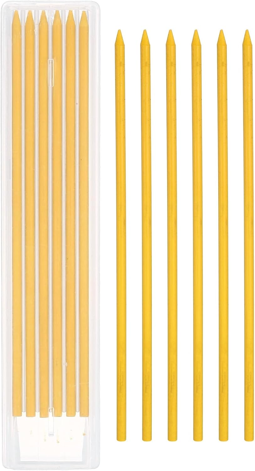 PATIKIL 12Pcs 2.8mm Carpenter Pencil Lead Refills, Solid Dry Pencil Refills Break Resistant Lead Refill for Mechanical Carpenter Construction Pencils Art Drafting, Multicolor