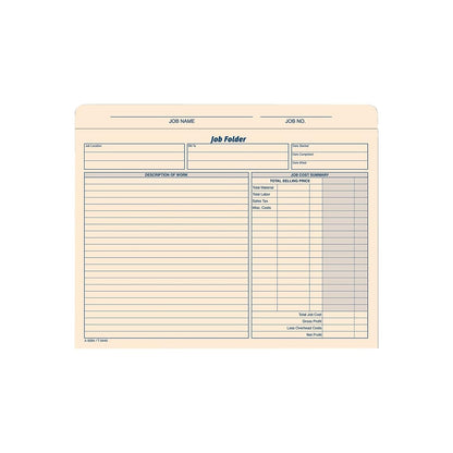 TOPS Job Folder File Jackets, 11.75 x 9.5 Inches, Manila, 20-Pack (3440)
