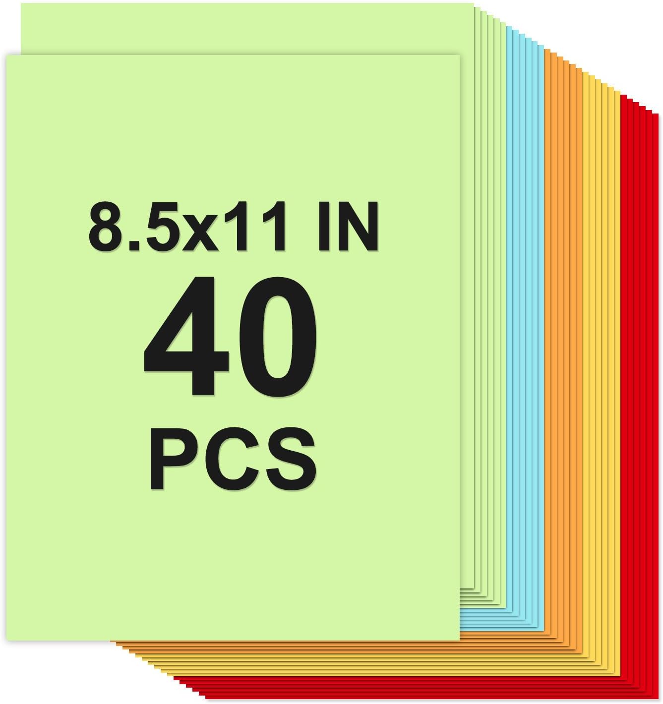 Cardstock 8.5 x 11, Thick Printer Paper 75 lb/200 gsm, 40 Sheets Card Stock White, Heavy Card stock, White CardStock Paper for Invitations, Diy Cards, Business Cards, Menus, Crafts, Drawing etc