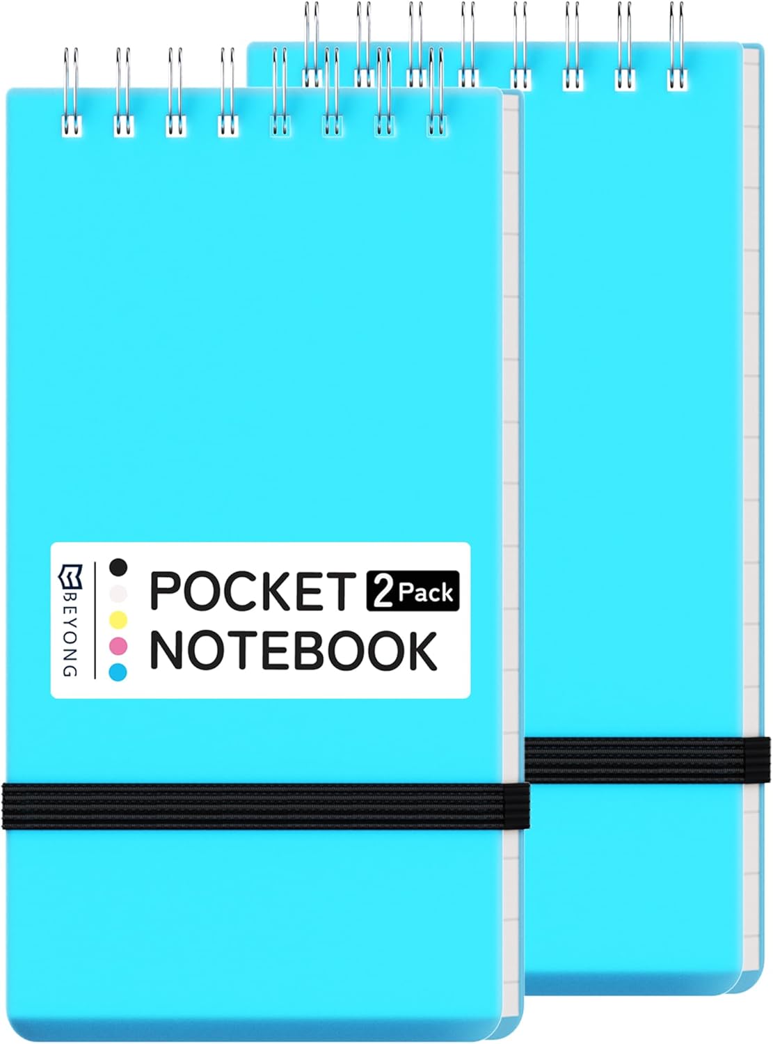 BEYONG Small Pocket Notebook Journal, Mini Notepad Spiral Notebooks Note Pads for Work School (Grayish Blue, 3x5)