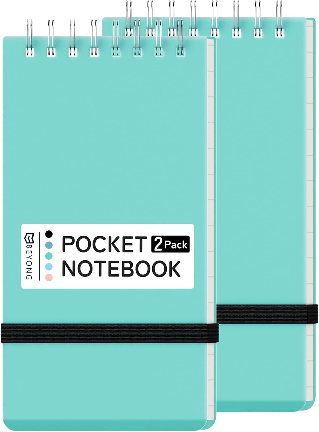 BEYONG Small Pocket Notebook Journal, Mini Notepad Spiral Notebooks Note Pads for Work School (Grayish Blue, 3x5)