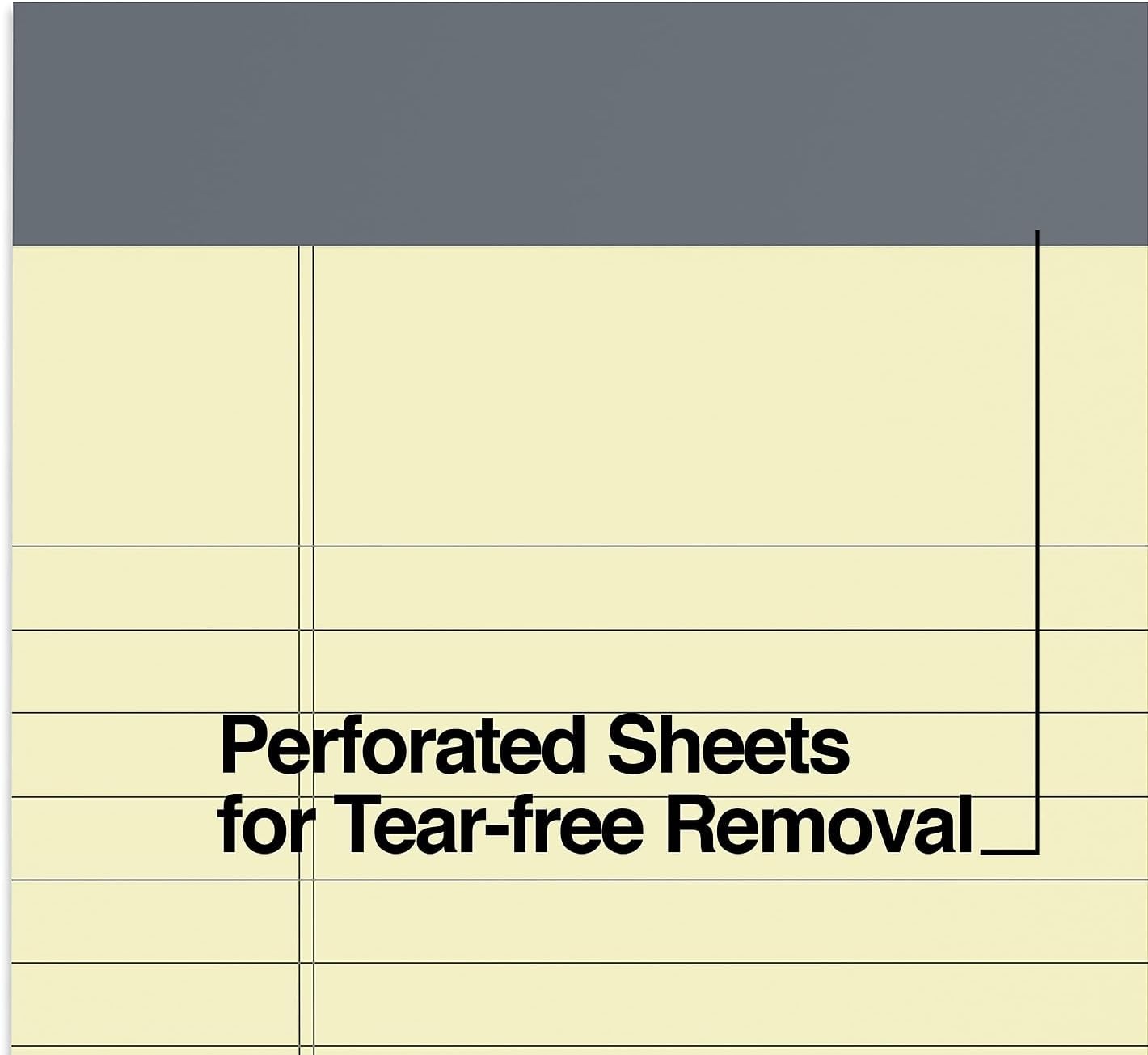 TRU RED Notepads, 5” x 8”, Narrow Ruled, Canary, 50 Sheets/Pad, 6‑Pack