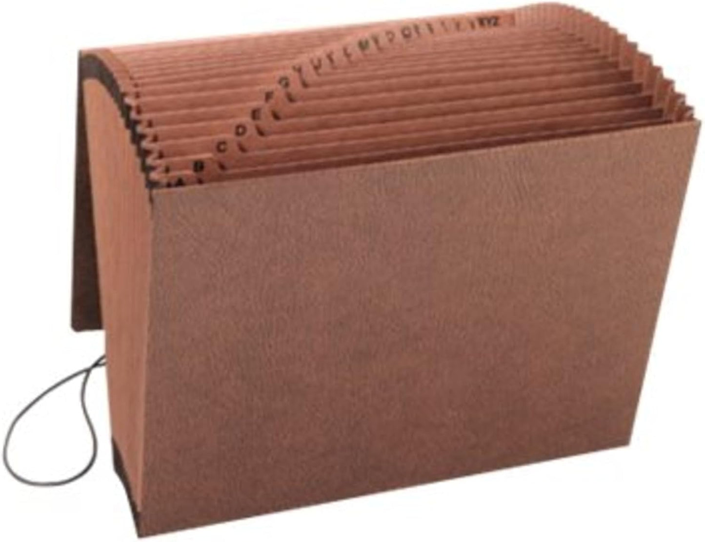 Smead TUFF Expanding File 21 Pockets, Alphabetic (A-Z), Flap and Cord Closure, Letter Size, Redrope (70318)