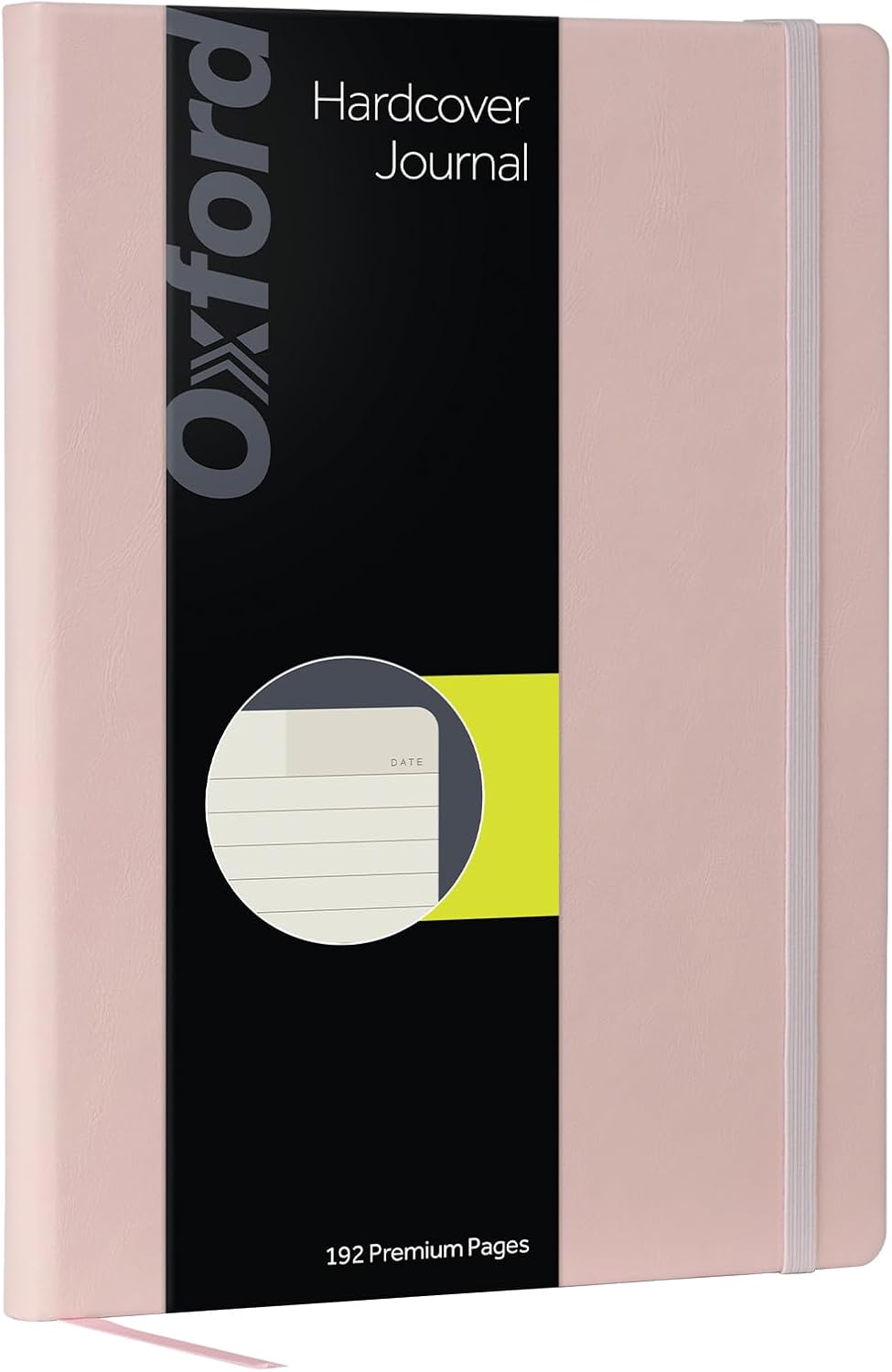 Oxford Journal, Lined Writing Notebook, Writer's Journal, Classic Notebook for School or Office, 192 Pages, 7.5" x 9.5", Hardcover, Black (75506)
