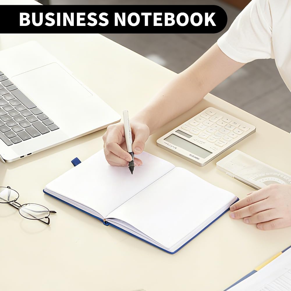 Heture Hardcover Notebooks, A5 Lined Journals Notebook for Writing 160 Pages, 8.2 x 5.5 inch, Classic Ruled Notebooks for College/Work/Travel (Lined-3 Pack, Black)