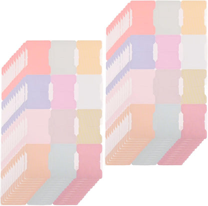 25 Sheets/300 Pieces Sticky Index Tabs Double Sided Post-it Flags Book Page Markers Tabs Self Adhesive Stickers Blank Monthly Tabs Writable Sticky Notes for Labeling (Morandi)