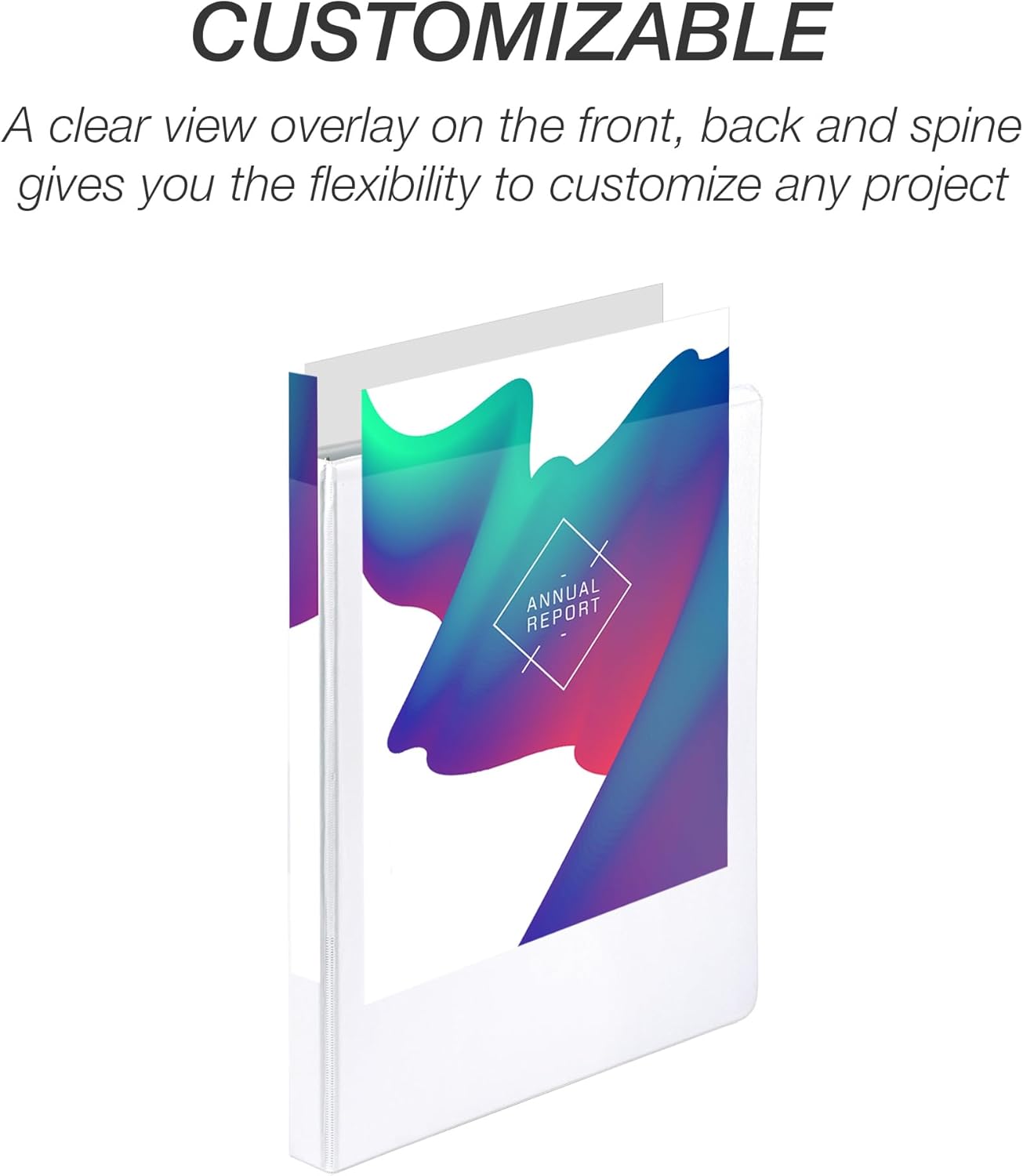 Samsill 1.5 Inch 3 Ring Binders, Economy Round Ring, Clear View Cover, 325 Sheet Capacity - for School, Home, Office - White, 4 Pack