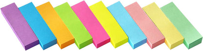 Eastern Wolf 30 Pads 0.5x1.8 Sticky Notes Flags Tabs Page Markers 6 Bright Color Sticky Index Tabs Page Flags 80 Sheet/Pad