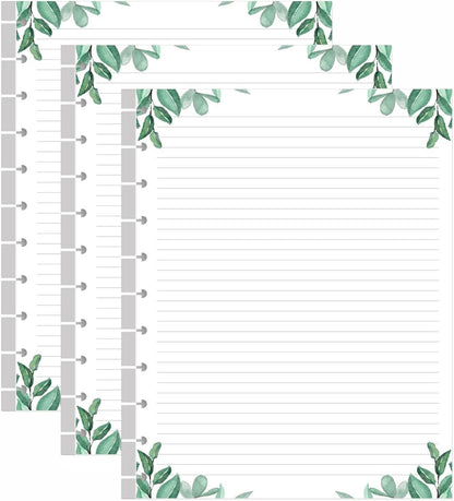Stationery Lined Paper, Letter Size Unpunched Ruled Filler Paper, 100Sheets/200Pages Loose-Leaf Line, 100gsm, 8.5'' x 11'', Leaf