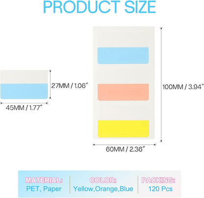 PATIKIL Clear Index Sticky Tabs, 120 Pcs Large Transparent Sticky Notes Bookmarks Planner Stickers Page Tabs for Office Notebooks File Folder Ledger Book, Gradient Green