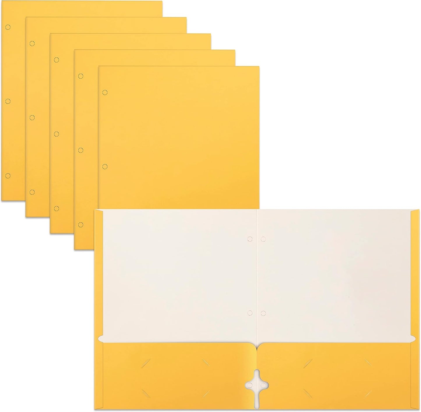 Better Office Products Two Pocket Portfolio Folders, 50-Pack, RED, Letter Size Paper Folders, 50 Pieces, Red