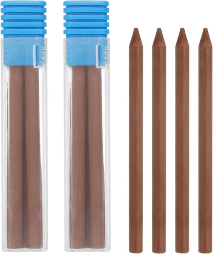 PATIKIL 12Pcs 5.6mm 2B Carpenter Pencil Lead Refills, Solid Dry Pencil Refills Break Resistant Lead Refill for Mechanical Carpenter Pencil Construction Pencils Art Drafting, Blue