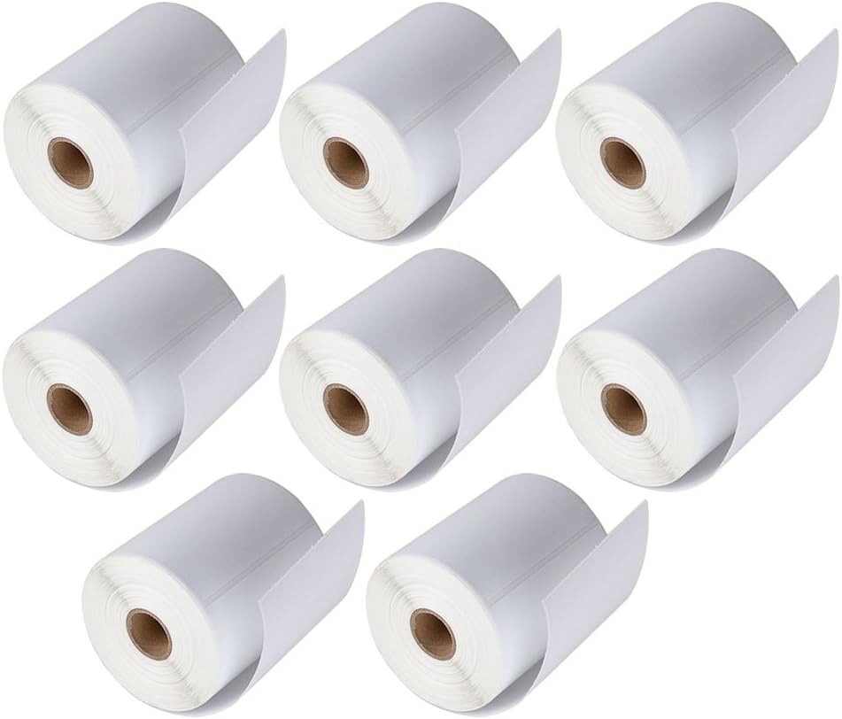 MFLABEL 4x6 Thermal Shipping Labels - 2 Rolls of 250, Perforated & Smudge-Proof Direct Thermal Labels Compatible with Rollo, Zebra, for Amazon UPS FedEx Shopify