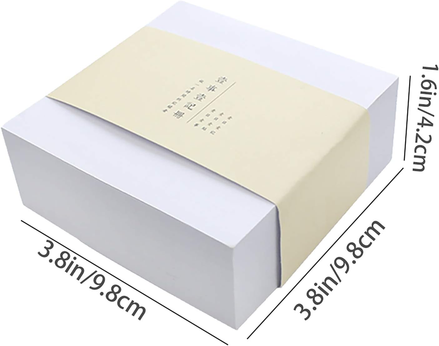 VANRA Note Cube 4 x 4 Inch (Not Sticky) Memo Cube Refill (No Holder) Tear-Off Pages (Not Loose) Blank Scratch Pads, 400-Sheets/Cube (Ivory White)