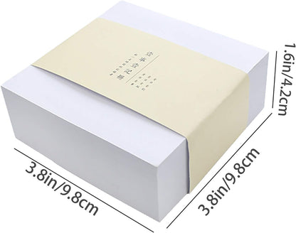 VANRA Note Cube 4 x 4 Inch (Not Sticky) Memo Cube Refill (No Holder) Tear-Off Pages (Not Loose) Blank Scratch Pads, 400-Sheets/Cube (Ivory White)