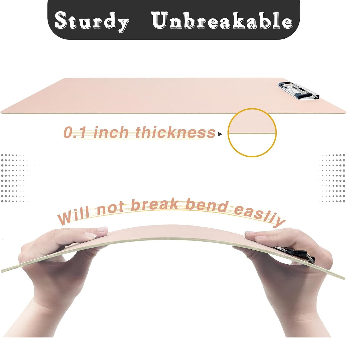 Clipboards 4 Pack Plastic Clipboards Letter Size, Durable Clipboard with Low Profile Metal Clip for Classroom Office Teachers Students Nurses