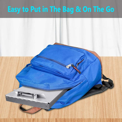 ROCOFF Metal Clipboard with Storage - Letter Size Aluminum Clipboards, Low Profile Clip Box Heavy Duty, Great for Office Jobsite or Classroom, Medical System, Law Enforcement, Single Compartment