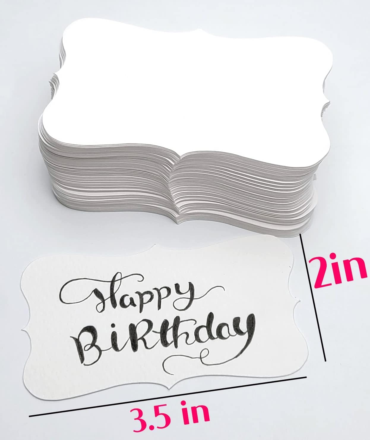 3.5 x 2 Blank Index Cards, Extra White (Soft Warm White, Not Pure White), 300gsm Thick Cardstock, 100 Pack – PPAPPAPPIYO