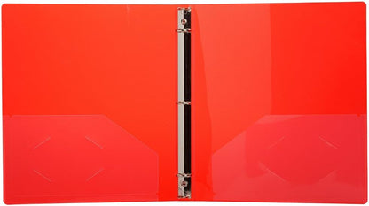 JAM PAPER Plastic 0.75 inch Binder - Clear 3 Ring Binder - Sold Individually