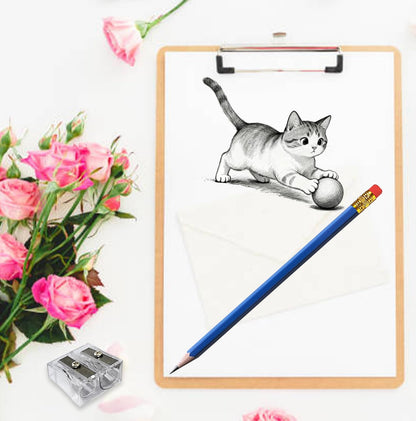 Adhere 25pcs Woodcase Pencils with Eraser Premium Pre-Sharpened Hexagon Graphite 2B pencils ideal for home, office writing including a Free Sharpener(Pink・25pcs)