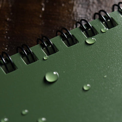Rite in the Rain Weatherproof Top Spiral Notebook, 3" x 5", Black Cover, Universal Pattern, 3 Pack (No. 735-3X)