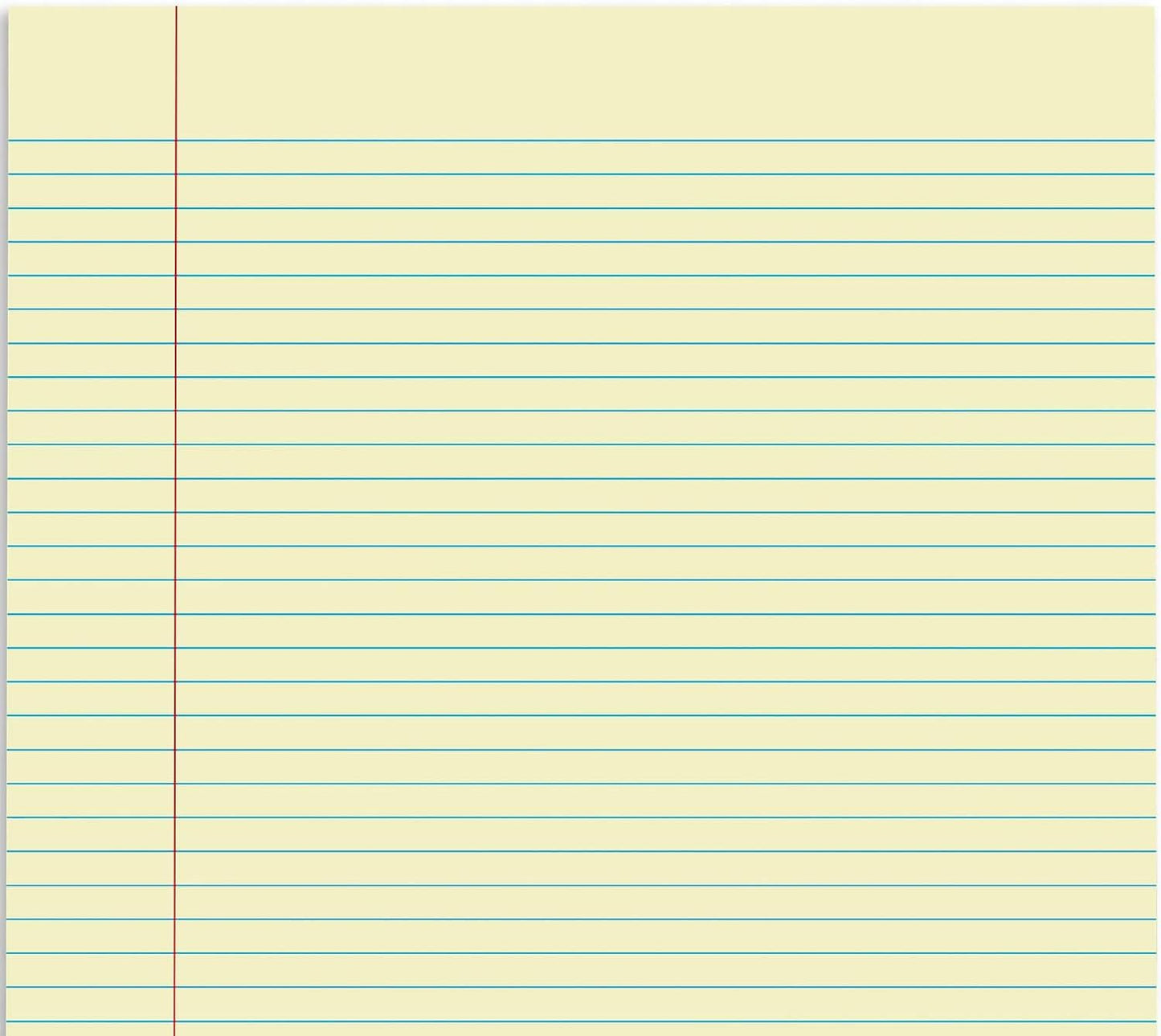 STAPLES Notepads, 8.5” x 11”, Narrow Ruled, White, 50 Sheets/Pad, 12‑Pack