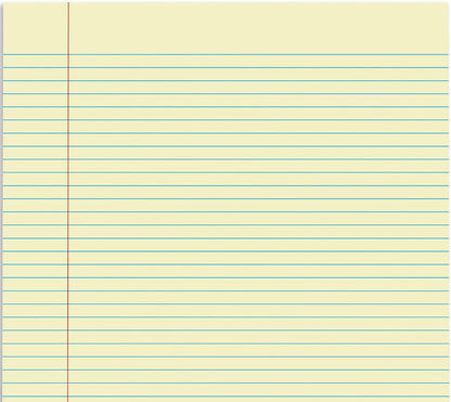 STAPLES Notepads, 8.5” x 11”, Narrow Ruled, White, 50 Sheets/Pad, 12‑Pack