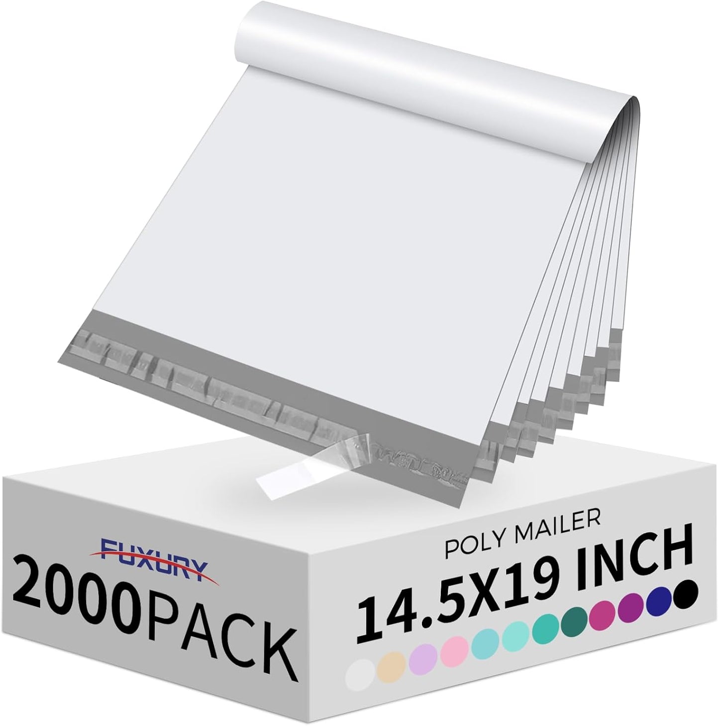 Fuxury Poly Mailers 14.5x19 Inch 50pc Shipping Bags for Small Business Mailing Envelopes for Clothing,Self Seal Shipping Envelopes Waterproof Poly bags Durable Packaging Bags Light Pink