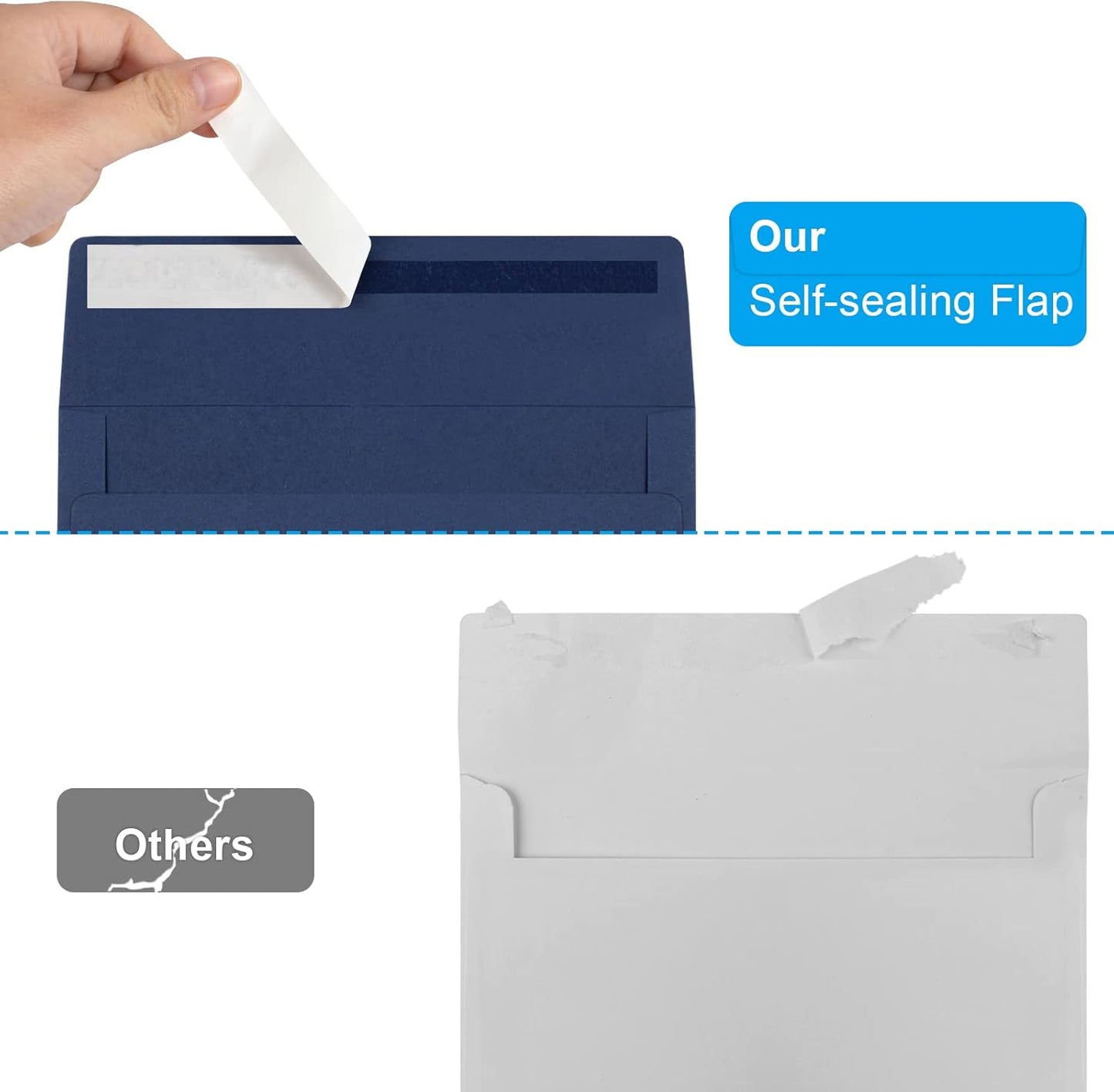 Joyberg 72 Packs #10 Envelopes, Business Envelopes, Envelopes Self Seal, Security Envelopes, Peel and Seal Closure, Size 4-1/8 X 9-1/2 Inches, White, 26LB