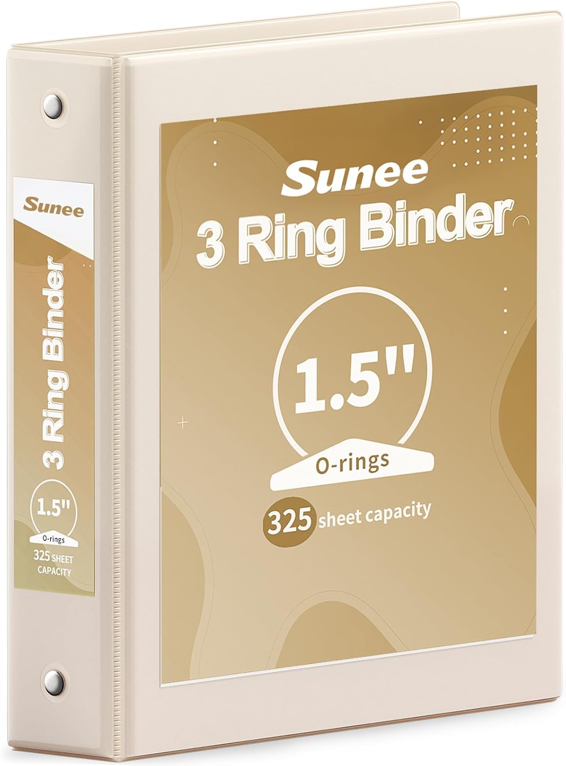 SUNEE 3 Ring Binder 3 Inch 1 Pack, Clear View Binder Three Ring PVC-Free (Fit 8.5x11 Inches) for School or Office Supplies, Pink