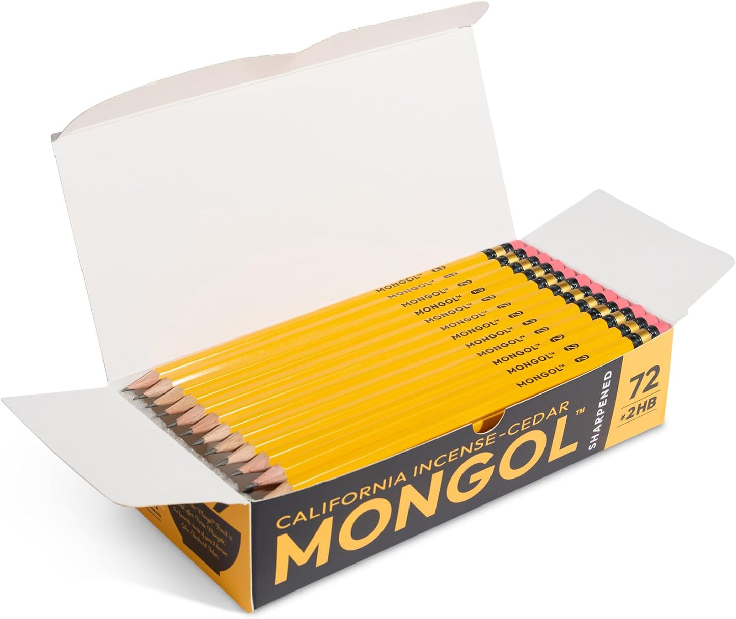 Mongol Classic Incense Cedar #2 Pencil - 12-Pack – Pre-sharpened, European Graphite Core, US Grown Cedar, Smudge Free Eraser – Nontoxic PMA Certified