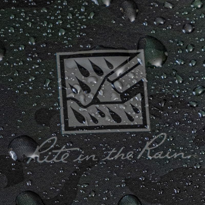 Rite in the Rain Weatherproof Top Spiral Notebook, 3" x 5", Black Cover, Universal Pattern, 3 Pack (No. 735-3X)