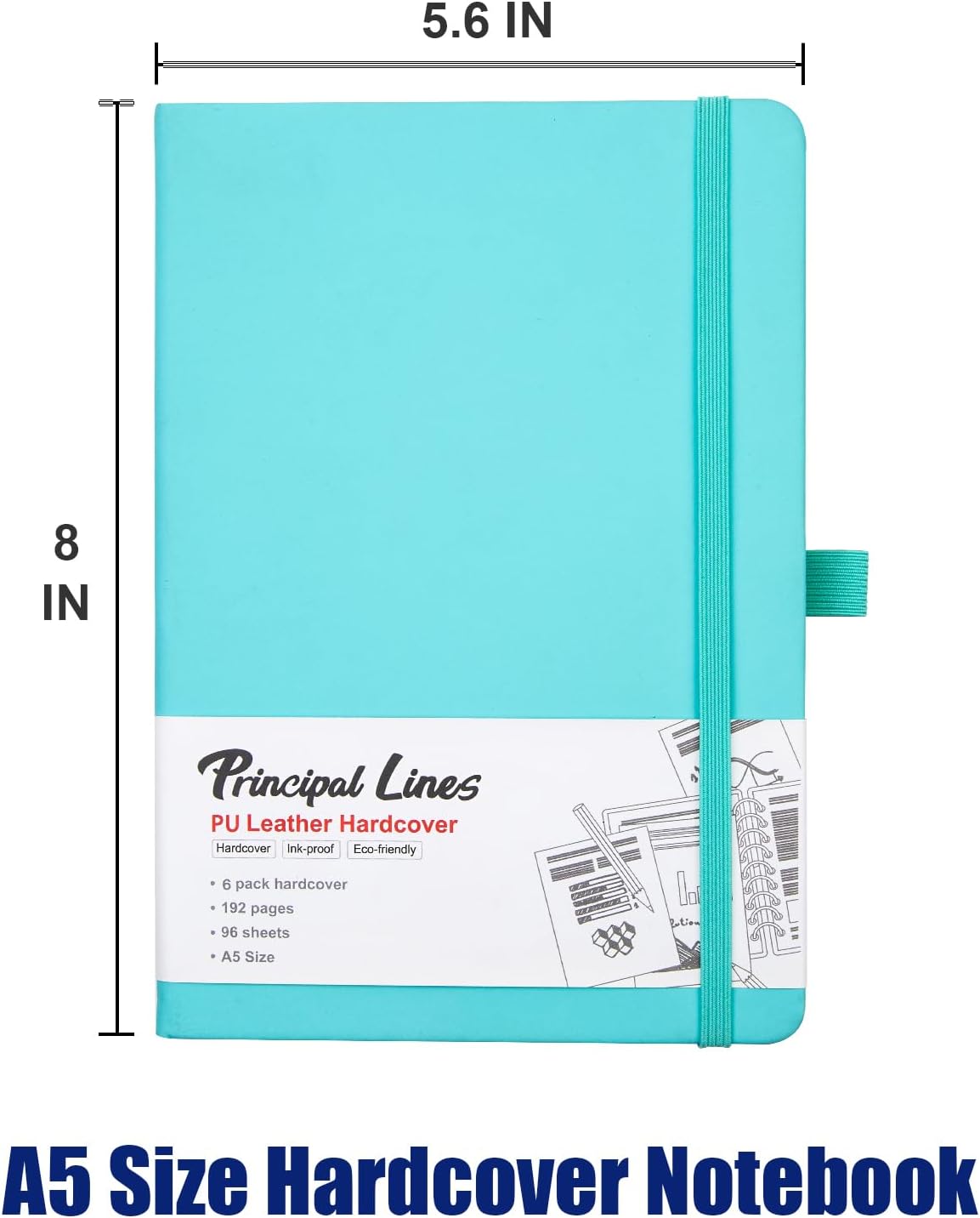 12 Pack Lined Journal Notebook - A5 Hardcover Notebooks 192 Pages, 100 GSM Thick Paper Journal, 8.3 x 5.7 inches, Journals for Writing, School Supplies, Office Supplies