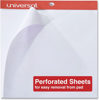Universal 35600 Recycled Easel Pads, Unruled, 27 x 34, White, 50 Sheet (Case of 2)
