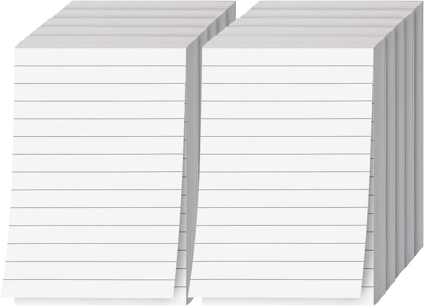 Memo Pads, White, With Black Lines – Lined Paper Notepads, Scratch / Writing Pad for Planning, To-Do Lists, Appointments, Reminders, Home, Office – 50 Sheets Per Pad, 10 Pads per Pack – 8.5" x 11"