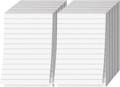 Memo Pads, White, With Black Lines – Lined Paper Notepads, Scratch / Writing Pad for Planning, To-Do Lists, Appointments, Reminders, Home, Office – 50 Sheets Per Pad, 10 Pads per Pack – 8.5" x 11"