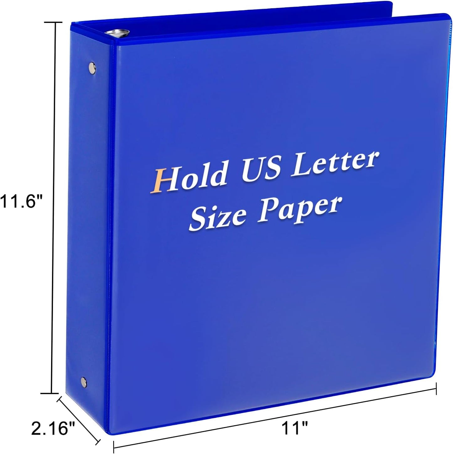 CIXILDTS 1-Inch Round Ring Binders, Standard 3 Ring Binder Fit Letter Size Paper, Presentation View Binders, 6 Packs, Assorted