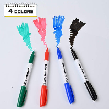 Dabo&Shobo Dry Erase Markers 24 Pack, Low Odor Black Whiteboard Markers, Chisel Tip, Perfect for Writing on Whiteboard Mirrors Glass In School, Office&Home…