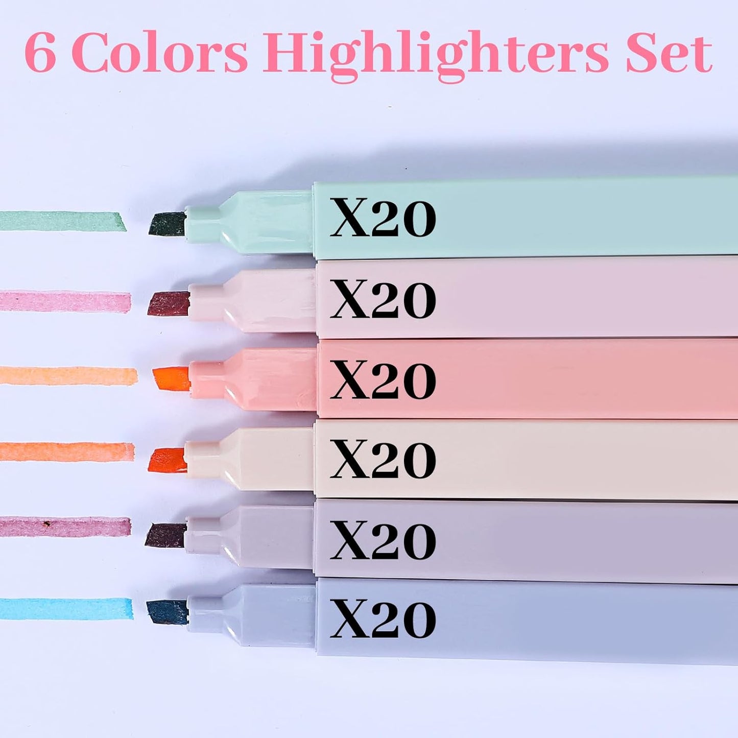120 Pcs Bible Highlighter with Soft Chisel Tip Highlighters