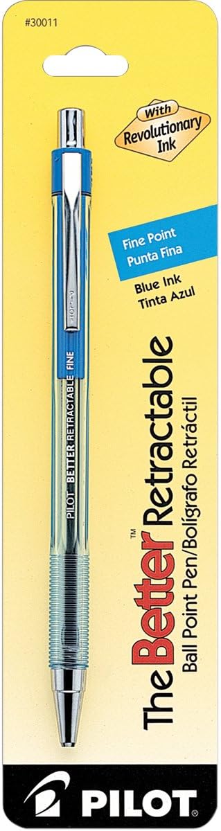 PILOT Pen 30000 The Better Ball Point Pen Refillable & Retractable Ballpoint Pens, Fine Point, Black Ink, 12-Pack