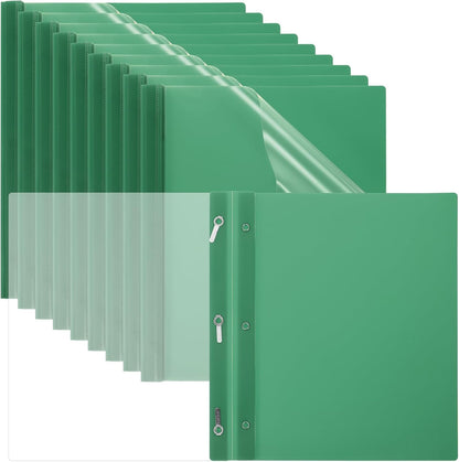 PATIKIL Plastic Report Covers with Prong, 10 Pcs 80 Sheet Capacity Clear Front Presentation Binders with 3 Metal Prong Fasteners Report Folder for Resume Documents Files Letter, Dark Blue
