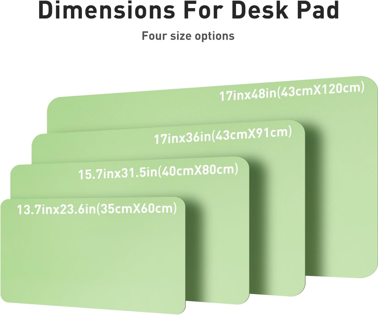 Aothia Leather Desk Pad Protector, Mouse Pad, Office Desk Mat, Non-Slip PU Leather Desk Blotter, Laptop Desk Pad, Waterproof Desk Writing Pad for Office and Home (Black,36" x 17") - Colors B