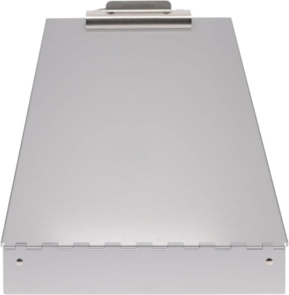 Saunders Metal Clipboard with Storage, Silver Single Layer Nursing Clipboard Folio, Letter Size Paper Organizer, Steel Clip with Self Locking Latch, Form Holder for Office, School & Work - Made in USA